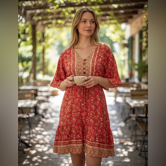 handmade Dresses & Skirts - Gorgeous goddess button front Beth Dress